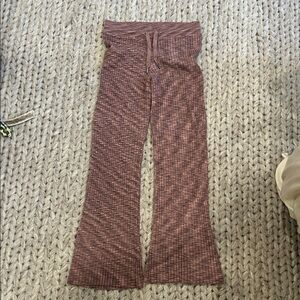 Athleta Ribbed Knit Pants - mauve
